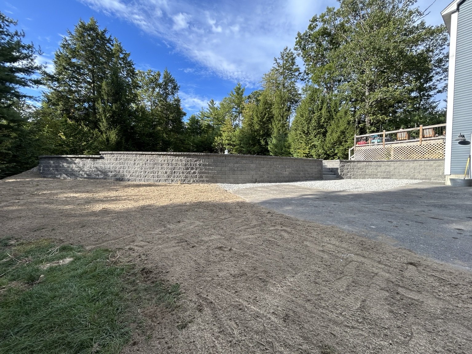 Large retaining wall