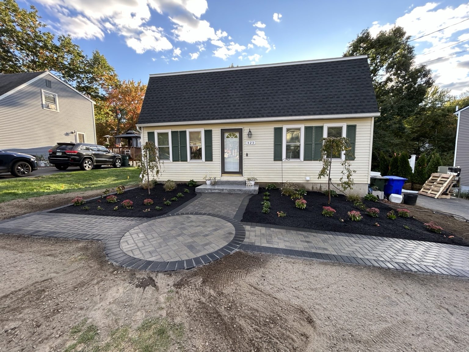 Patio and wall