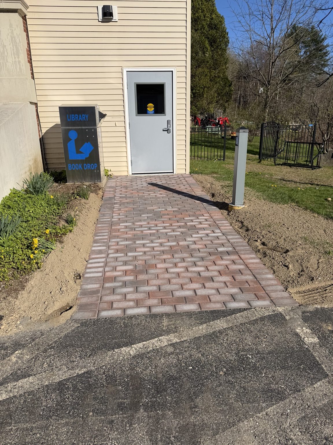 Walkway beside home