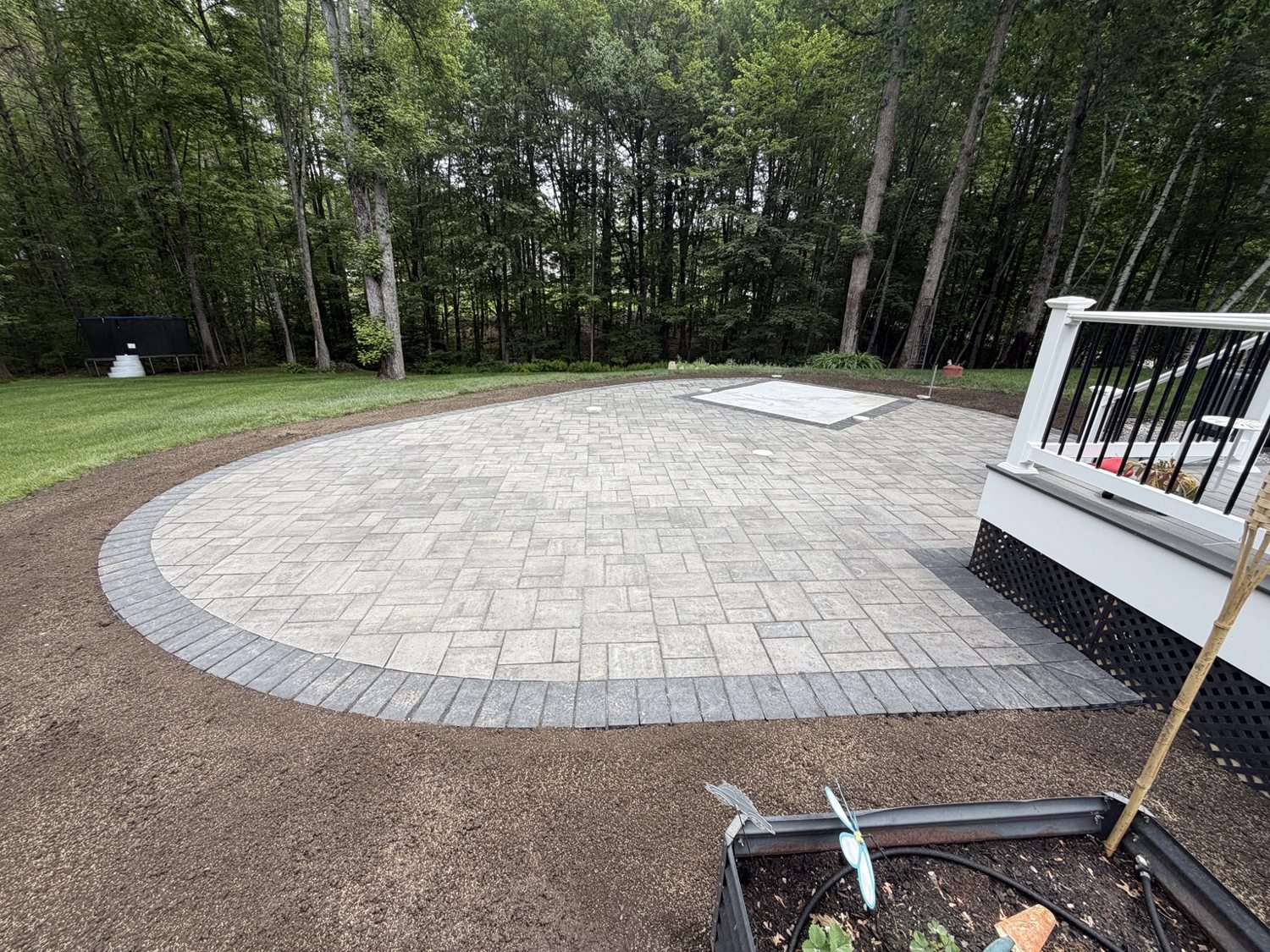 Large backyard paver patio