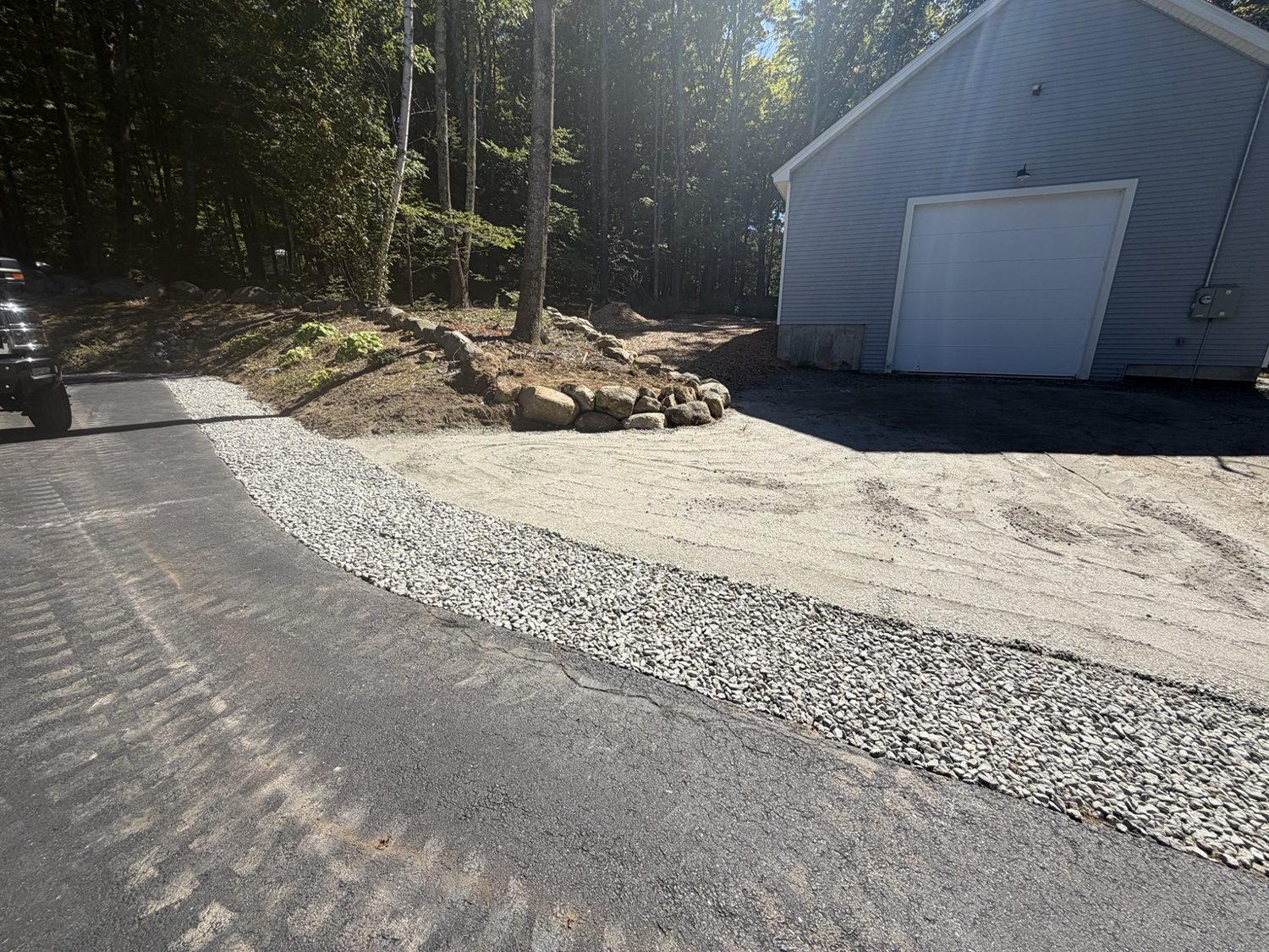 Driveway preparation and gravel base