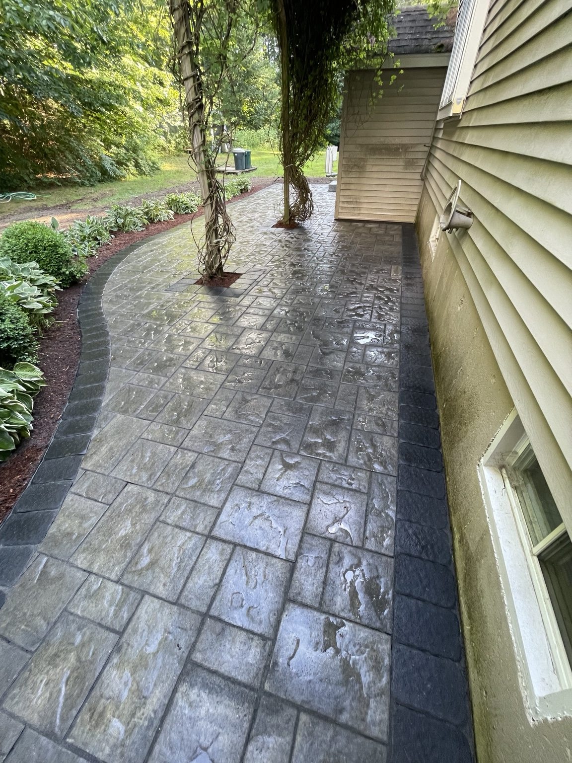 Custom paver walkway and patio