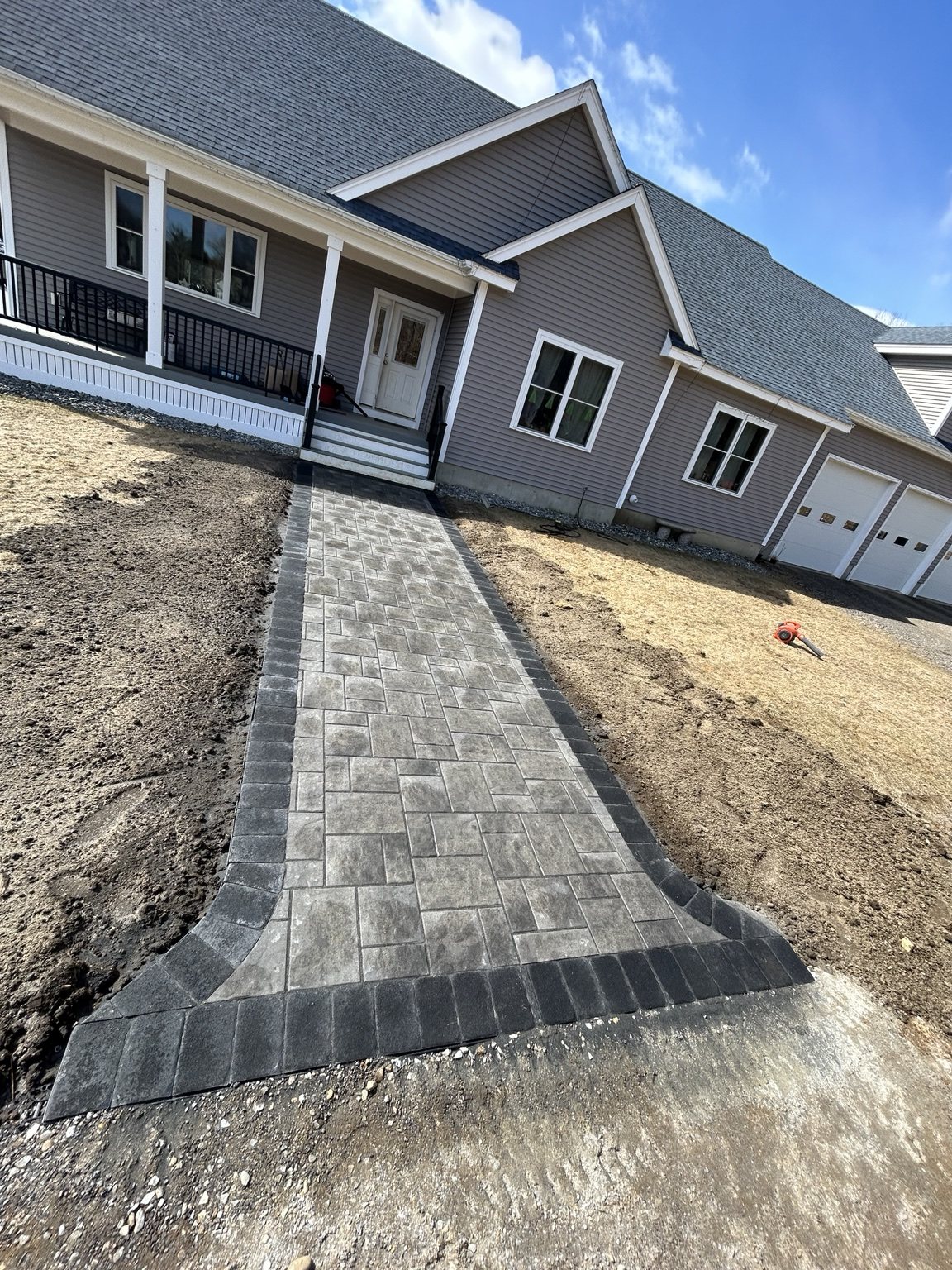 Front entry paver walkway
